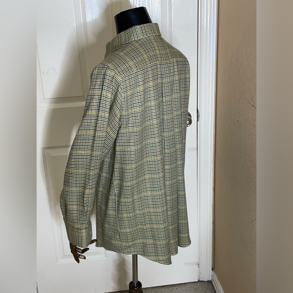 Charles F. Orvis Signature Collection Cotton, Wool Blend Herringbone Plaid Large - Picture 4 of 12